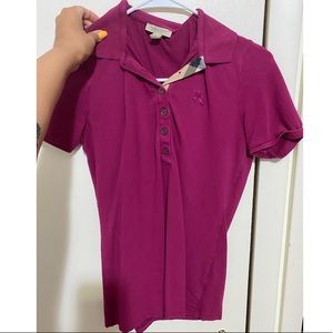 Fushia Burberry Women’s Polo Small Used